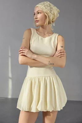 Another Girl Drop Waist Puffball Mini Dres