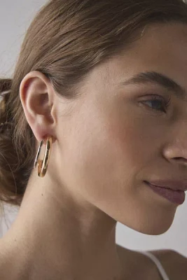 Mixed Metal Double Hoop Earring