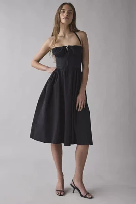 Rare London Corset Halter Midi Dress