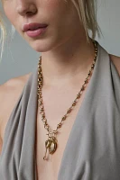 Heart Of Gold Charm Pendant Toggle Necklace