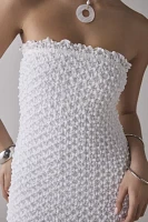 Rare London Textured Stretch Knit Bandeau Midi Dress