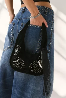 Silence + Noise Ivy Studded Suede Hobo Bag
