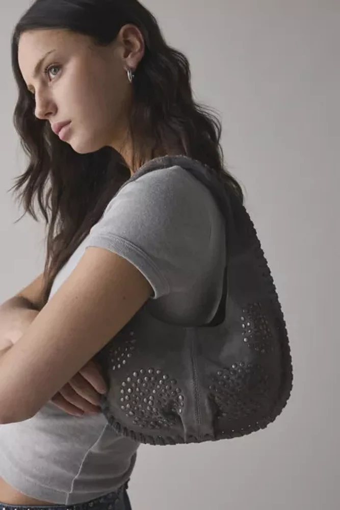 Silence + Noise Ivy Suede Studded Hobo Bag