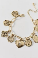 Statement Coin Charm Bracelet