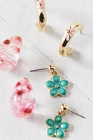 Flora Post And Hoop Earring Set