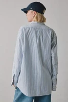 ReMADE By UO Jersey Number Graphic Button-Down Shirt
