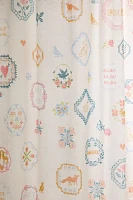 Birdie Needlepoint Printed Shower Curtain