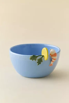 Hanging Shrimp Ceramic Cereal Bowl