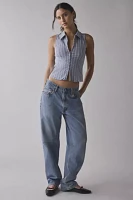 BDG Ledia Collared Zip-Front Vest Top