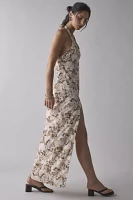 Lioness Westwood Draped Halter Tie Maxi Dress