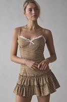 Lioness Yves Lace-Trim Cami Mini Dress