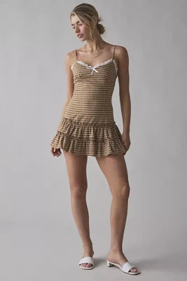 Lioness Yves Lace-Trim Cami Mini Dress