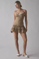 Lioness Yves Lace-Trim Cami Mini Dress