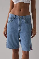 ReMADE By UO Side-Stripe Denim Jort