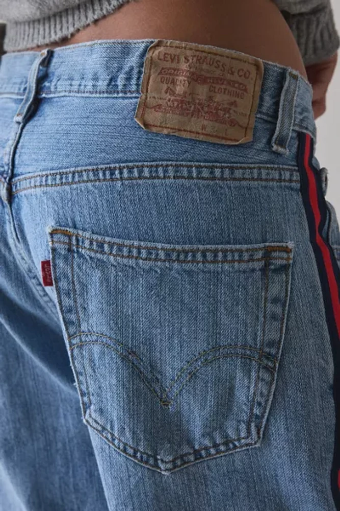 ReMADE By UO Side-Stripe Denim Jort