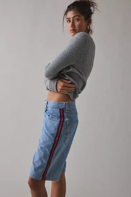 ReMADE By UO Side-Stripe Denim Jort