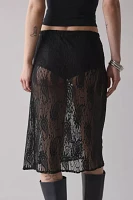 ReMADE By UO Sheer Lace Midi Skirt