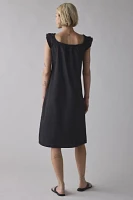 Motel Merrily Cotton Poplin Flutter Sleeve Smock Midi Dress