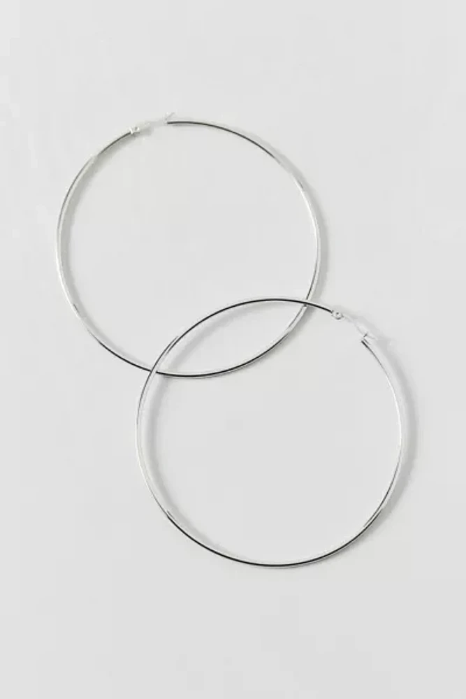 14k Gold Plated Oversized Thin Hoop Earring