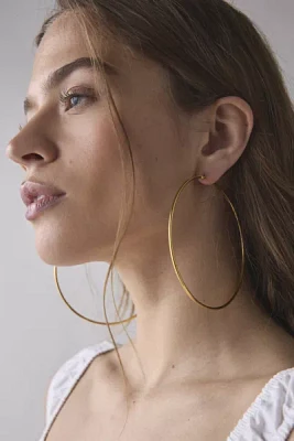 14k Gold Plated Oversized Thin Hoop Earring