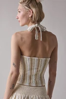 Kimchi Blue Tulum Crochet Halter Top