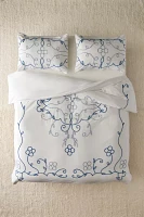 Lola Floral Chenille Embroidered Duvet Cover
