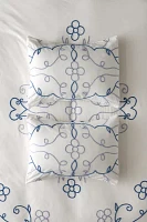 Lola Floral Chenille Embroidered Sham Set