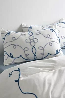 Lola Floral Chenille Embroidered Sham Set