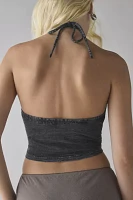Kimchi Blue Mya Y-Neck Halter Crop Top