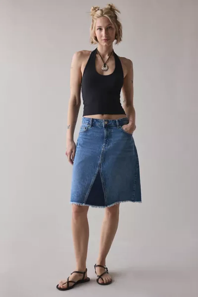 BDG Knee-Length Denim Midi Skirt