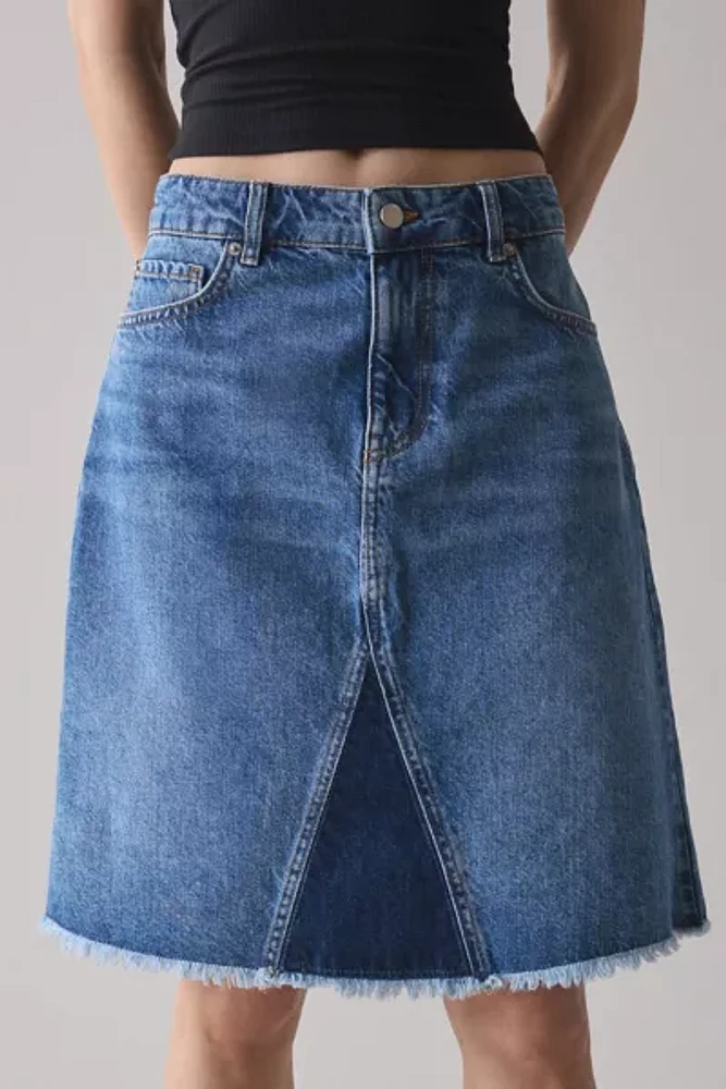 BDG Knee-Length Denim Midi Skirt