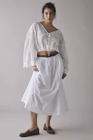 Kimchi Blue Tanner Eyelet Lace Cropped Prairie Blouse