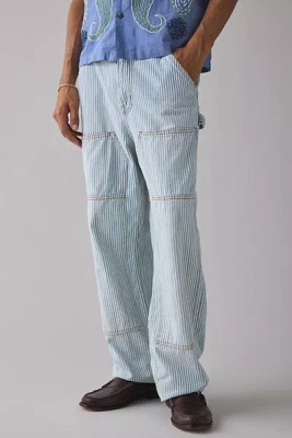 BDG Hickory Stripe Baggy Skate Fit Double Knee Utility Jean