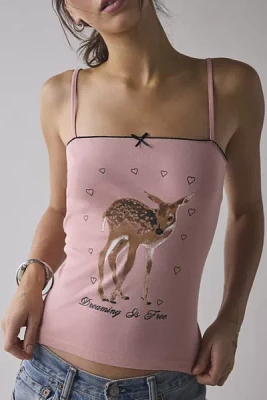 Dreaming Is Free Deer Square-Neck Cami