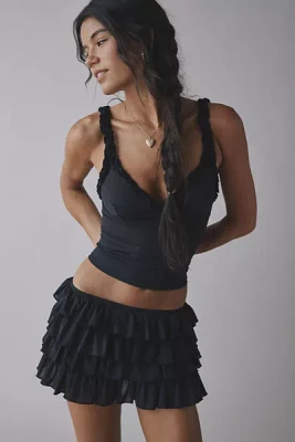 Out From Under Cammy Ruffle Trim Micro Skort