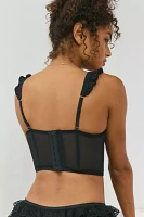 Out From Under Florence Ruffle Mesh Corset Top