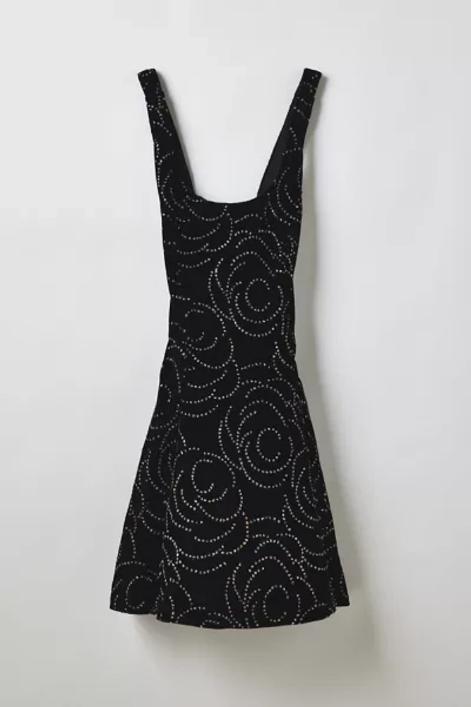 Vintage Embellished Velvet Mini Prom Dress