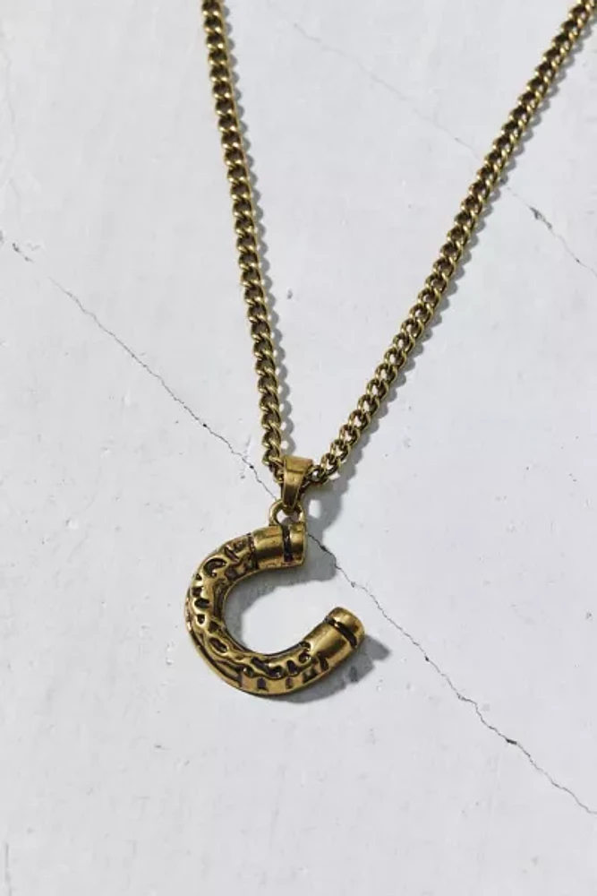 Horseshoe Pendant Stainless Steel Necklace