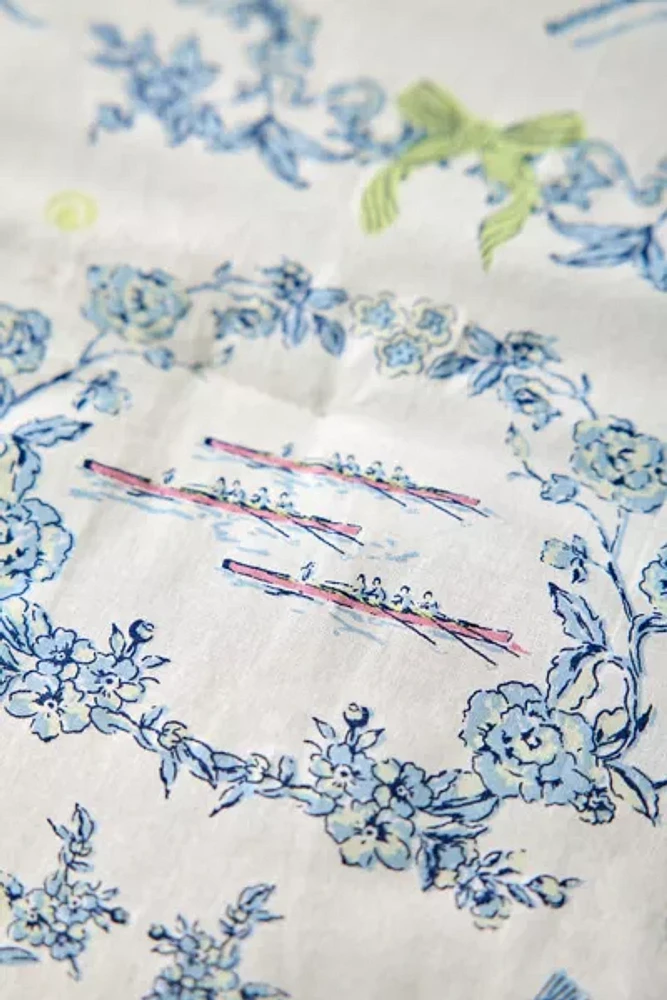 Preppy Toile Patterned Comforter Set