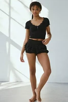Out From Under Diana Layering Lace-Trim Henley Tee