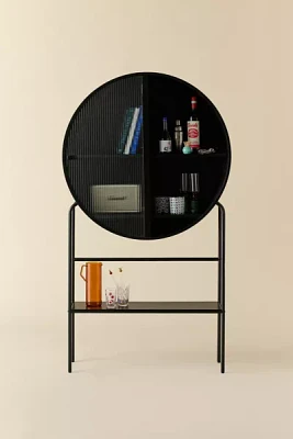 Lucie Reeded Glass Door Storage Cabinet