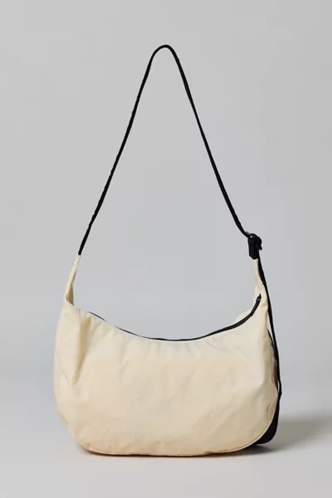 BAGGU Embroidered Shell Medium Nylon Crescent Bag