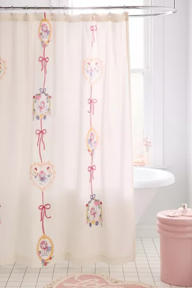 Eve Cat Patterned Shower Curtain