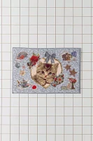 Thara Stamp Digital Printed Bath Mat