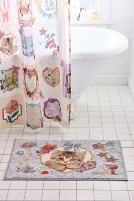 Thara Stamp Digital Printed Bath Mat