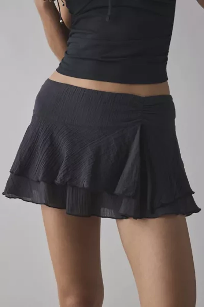 Kimchi Blue Ivy Tiered Ruffle Low-Rise Mini Skort