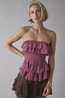 Kimchi Blue Connie Tiered Ruffle Babydoll Tube Top
