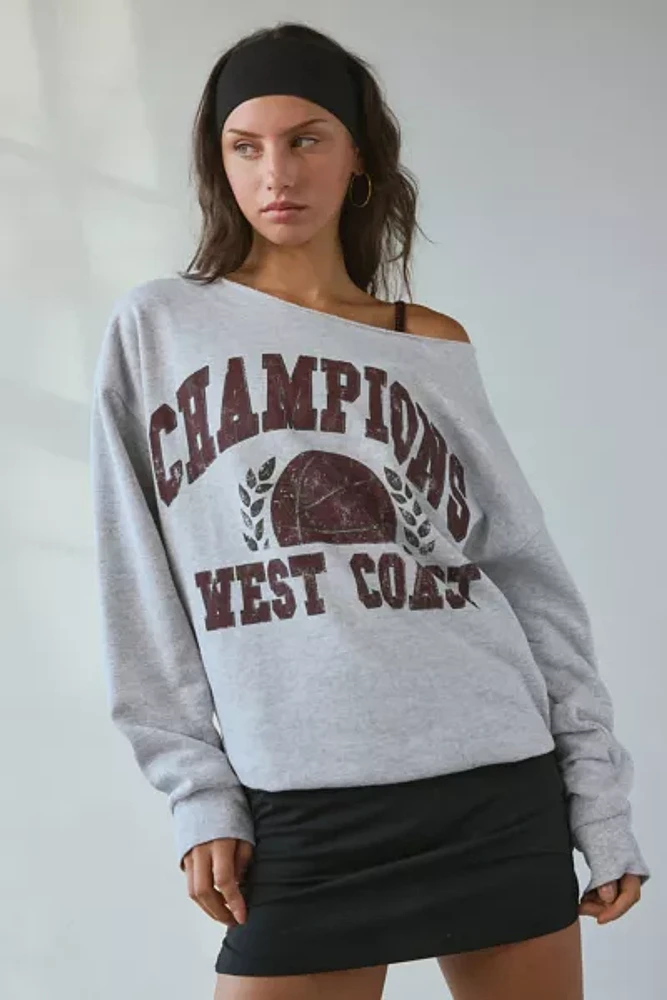 West Coast Champions Oversized Off-The-Shoulder Sweatshirt