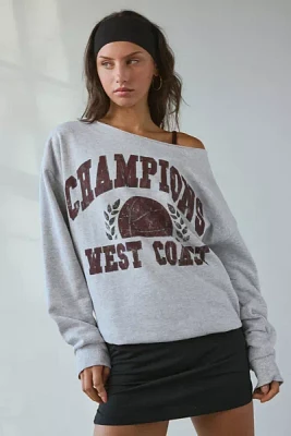 West Coast Champions Oversized Off-The-Shoulder Sweatshirt