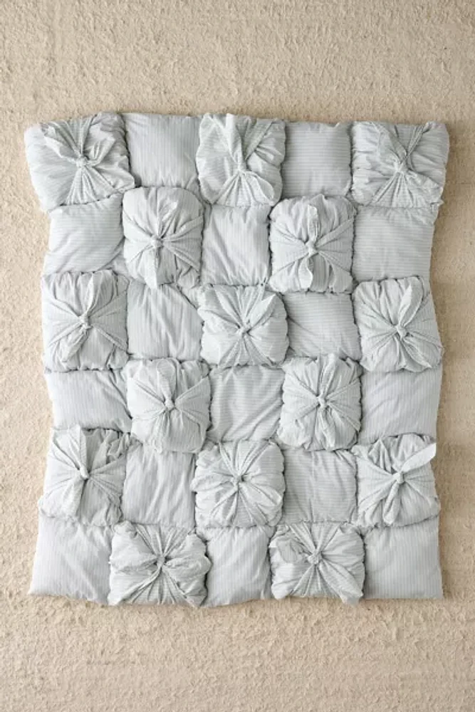 Kai Yarn Dye Knotted Marshmallow Puff Throw Blanket